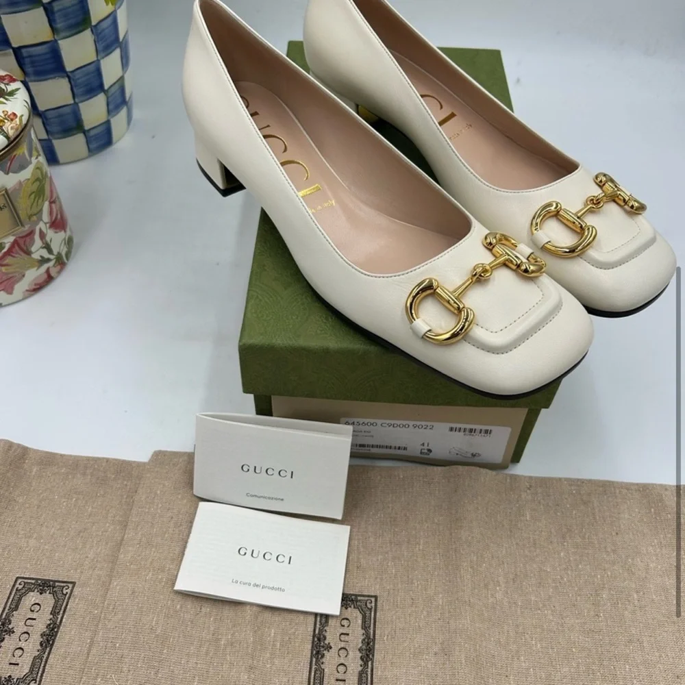 Women’s Gucci horse bit leather ballet flats size 41 made in Italy - Picture 3 of 9